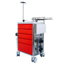 Emergency Trolley, Structure and Drawers, 125mm Double wheels