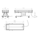 Shower Trolley with Hydraulic Lifting System