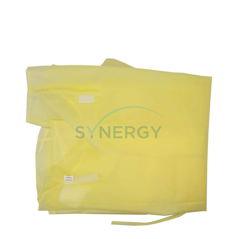 Disposable Isolation Gown 33G Regular 120 Cm X 140 Yellow