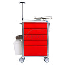 Emergency Trolley Structure and Drawers 125mm Double wheels
