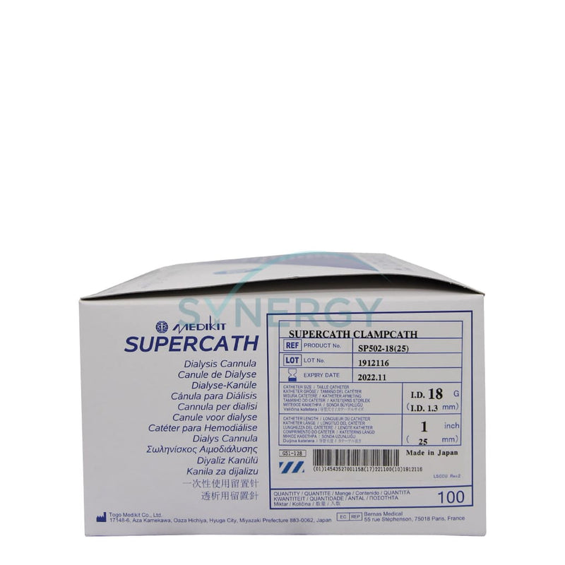 Medikit Supercath Cls Catheter 18G X 1