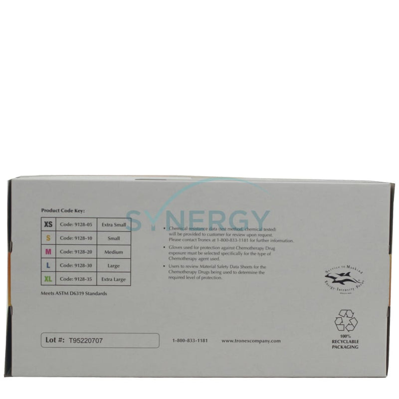 Nitrile Chemo-Rated Pdr-Free Fingertip-Textured 9.5 Exam Gloves Violet-Blue (Bx)
