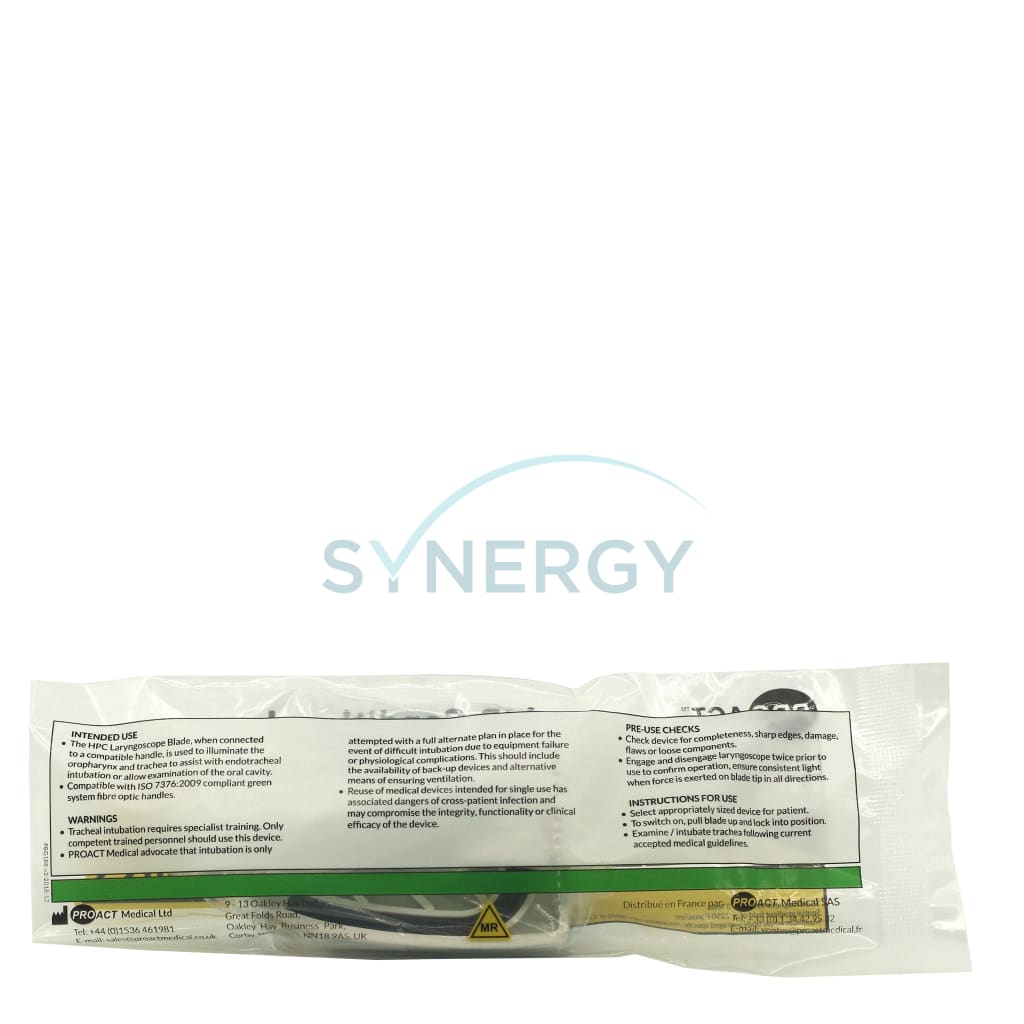 Proact MR Conditional Laryngoscope Blade, Disposable, Mac 1 - 4 (Pack ...