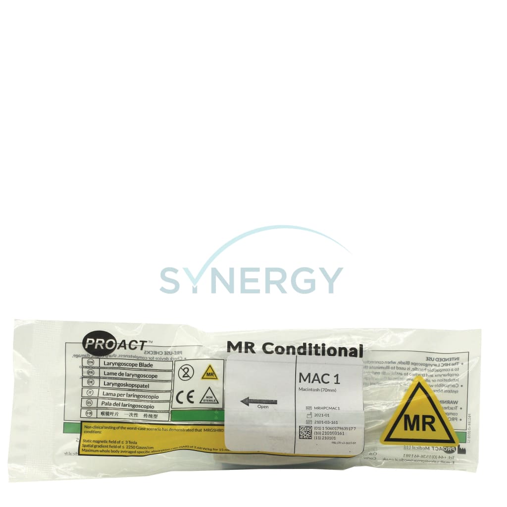 Mr Conditional Tube Tree Proact MR Conditional Laryngoscope Blade, Disposable, Mac 1 - 4 (Pack ...