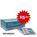 Reynard 70% Alcohol Prep Pads 6 cm x 6 cm (Box of 200’s)