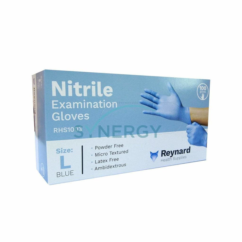Nitrile Examination Gloves Powder Free Blue (Bx) L