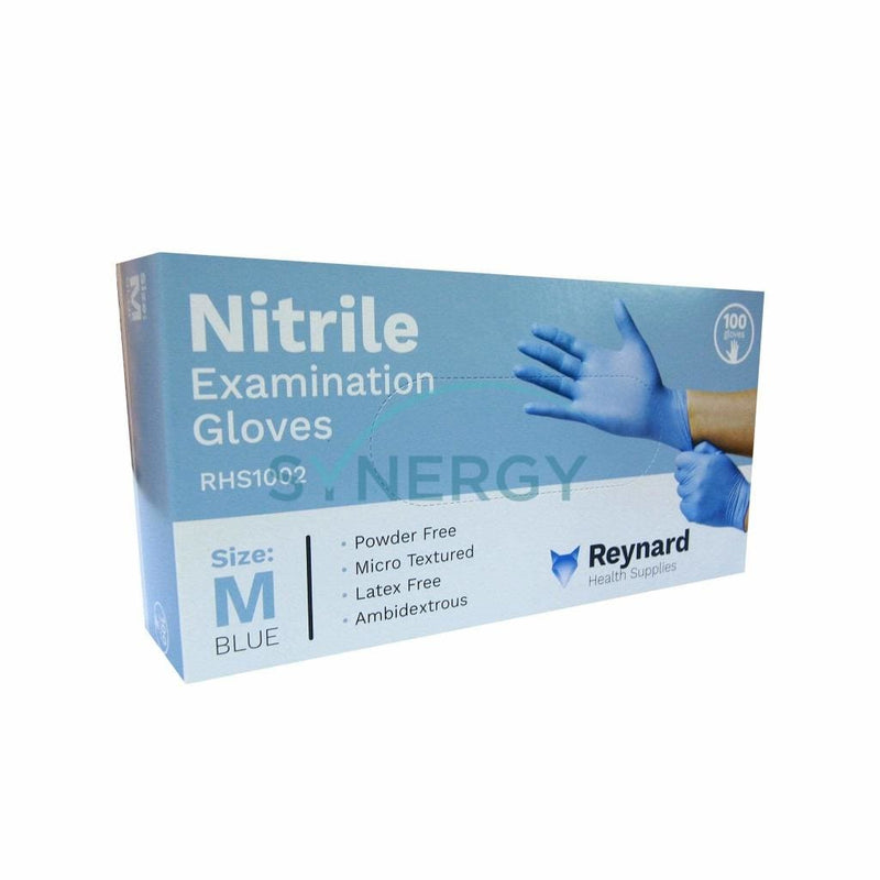 Nitrile Examination Gloves Powder Free Blue (Bx) M