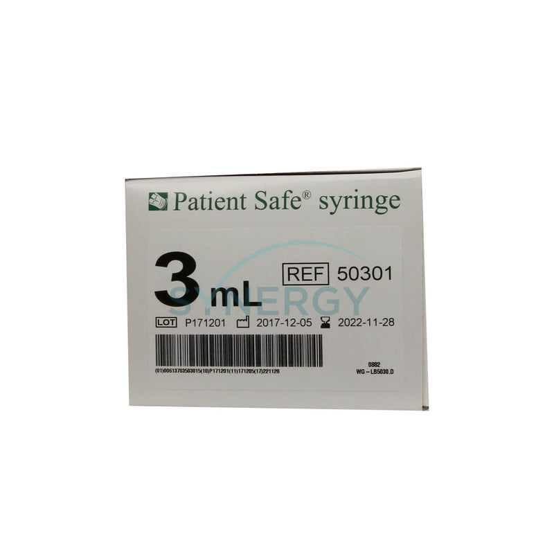 Patient Safe Syringe 3Ml / 5 Ml (Bx)